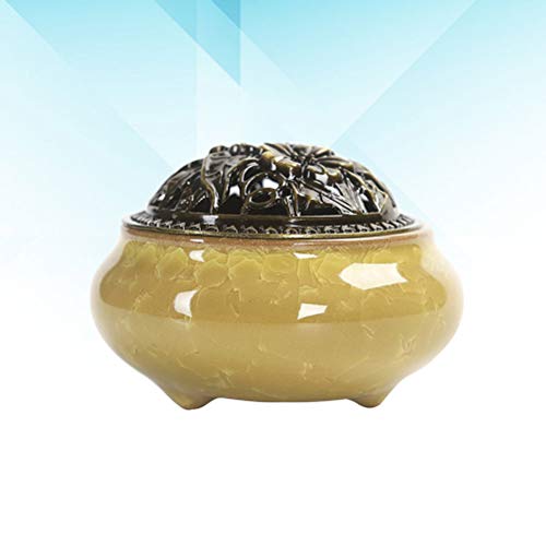 Suporte de incenso de cerâmica Vosarea para queimador de cone, suporte de incenso com tigela apanhad