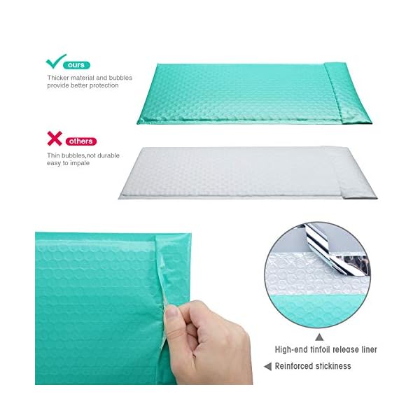 GSSUSA Luftpolster-Versandtaschen, 21,6 x 30,5 cm, selbstverschließend, für kleine Geschäfte, gepolsterte Umschläge… – Bild 5