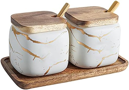 Amazon.com | VETIN 3 Pcs Sugar Salt Container Set Containers for Sugar ...