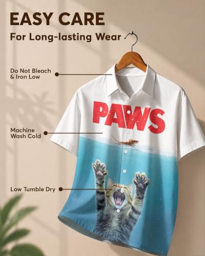 Image of 99TIMORO Funny Movie Mens Hawaiian Shirts Button Down Short Sleeve