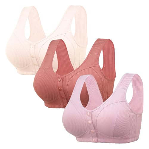 Sujetador de lencería para mujer, tirantes ajustables, sujetadores de cobertura completa, cómodos sujetadores inalámbricos sin aros, rojo, 50