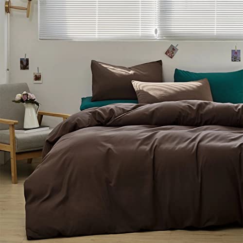 Houseri Brown Comforter Set King Mocha Bedding King Size Comforter Sets Chestnut Comforter Men Dark Brown Bedding Sets King Coffee Colored Comforter Vintage Chocolate Colored Comforter Quilt King #TOP1