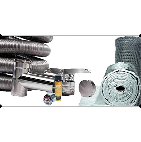 chimney liner kit 6x20 - FireFlex Chimney Liner Tee Kit 6