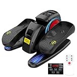 Under Desk Elliptical Machine, Electric Stepper, Quiet Seated Pedal Exerciser for Leg, Elliptical Cross Trainer for Home Office with Remote & 15 Adjustable Speed (01-Red)
