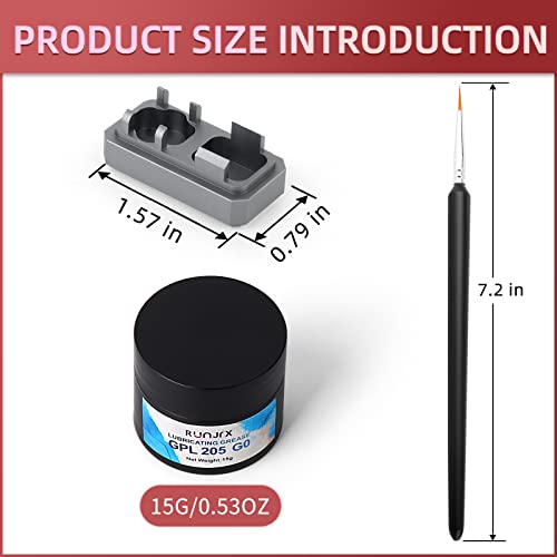 Image of RUNJRX Switch Lube Kit GPL 205G0 0.53oz /15g, Switch Opener for MX Cherry Akko Panda Kailh Switch,Lube Brush for Keyboard Switches