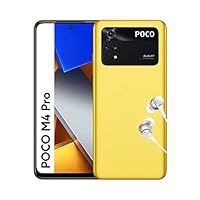 POCO M4 Pro Smartphone+Kopfhörer, 6+128GB Handy ohne Vertrag, 6.43" 90Hz AMOLED DotDisplay, 64MP Triple Kamera, 5000mAh,POCO Yellow (DE Version+2 Jahre Garantie+Amazon Exclusive)