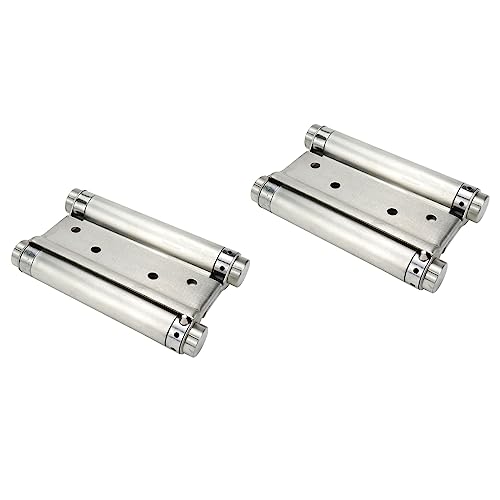 Lc Lictop 5" Heavty Duty Stainless Steel Door Swing Self Closing Double Action Spring Hinges 2Pcs #TOP23