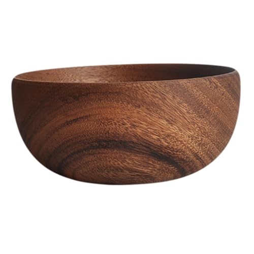 Frcolor 相思木製サラダボウル 食洗機対応 滑らかな縁 飲食店や家用に サラダ ライス スープ対応 多用途エコサービングボウル