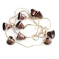 MrMrKura Vintage Jingle Bells Hanging String, 9 Antique Red Copper Bells Decorative Hanging Bells Wind Chimes Bell Decoration Gifts for Home Garden Decor Crafts (53 inches Long)