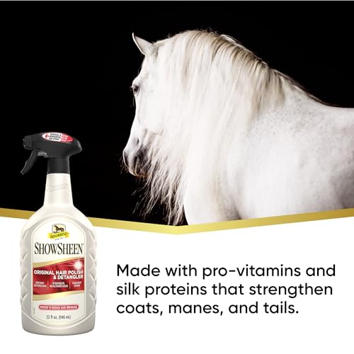 Absorbine-ShowSheen-Hair-Polish-Detangler-32oz-Spray-Bottle-Horse-and-Dog-Coat-Mane-and-Tail-Instant-Detangling-Reduces-Hair-Breakage-for-Healthy-Grooming-Radiant-Shine Absorbine ShowSheen Hair Polish & Detangler 32oz Spray Bottle, Horse and Dog Coat, Mane and Tail, Instant Detangling & Reduces Hair Breakage for Healthy Grooming & Radiant Shine - Image 4