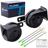 2PCS Dual Snail Horn Kit -12V 300dB High/Low Universal Electric Waterproof Horn - Compatible With Passenger Cars, Gas&Electric Cars, Commercial/Off-Road Vehicles, Trucks, Motorcycles, 80mm