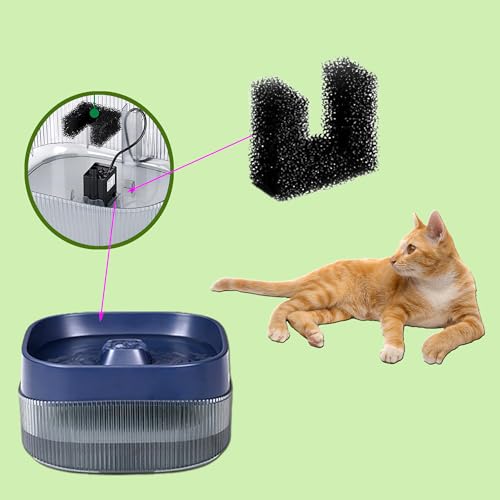 Filtros de esponja de repuesto para fuentes de agua para mascotas miniatura 4