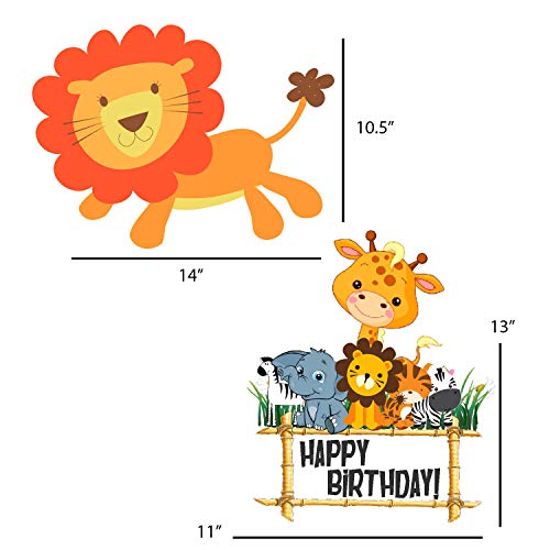 Image of Party Propz Jungle Cardstock Cutout 10PCs /Animal Theme Birthday Party Supplies /Barnyard Theme /Jungle Birthday Decoration