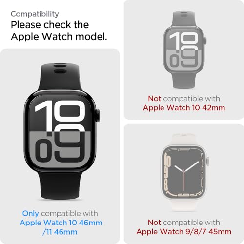 Spigen Eliteshield EZ Fit Screen Protector EPU Film for Apple Watch 11 (46mm) / 10 (46mm) [2 Pack]