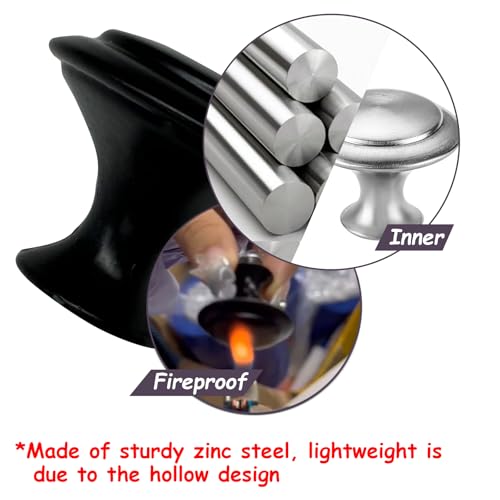 Black Zinc Cabinet Knobs, 30PCS 30mm Drawer Pulls, Kitchen & Closet Hardware Accessories