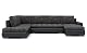 U-Sofa Wohnlandschaft Tokio II mit Schlaffunktion und Bettkasten