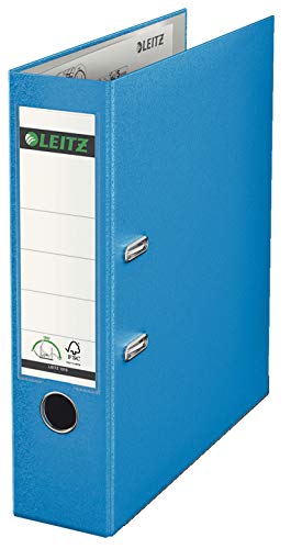 Leitz 1010 Quality Folder Plastic Wide with Patented 180o Precision Mechanism Pack of 3 8 cm Wide Light Blue product thumbnail 3