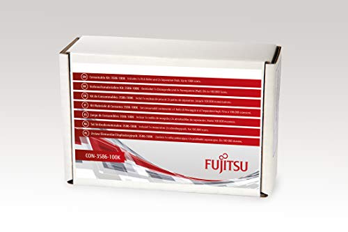 Fujitsu/PFU Kit de consumible: 3586-100K para S1500, S1500M, fi-6110, N1800, N1800A. Incluye 1 Rodillo de púas y 2 Almohadillas de separación. Vida Estimada: hasta 100 K escaneos.
