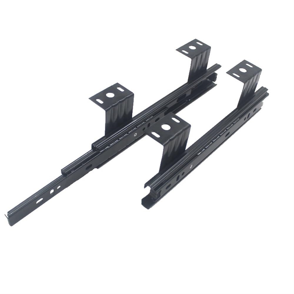 Xlandalyuefa One Color Drawer Runners Drawer Slides Drawer Runners 2Pcs Heavy Duty Slide Telescopic 3 Folds Full Extension Ball Bearing Slides Mute Sliding Under Desk Keyboard Guide Rail Detachable(25Cm/10Inch)