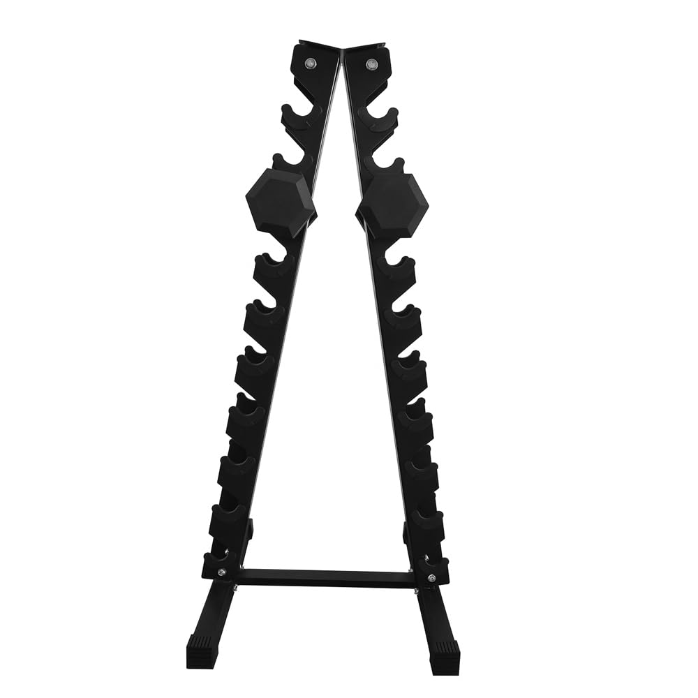 Mancuernero Piramidal 130 cm Viok Sport - Rack para Mancuernas Compacto y Resistente para Gimnasio, Cross Training y Musculación