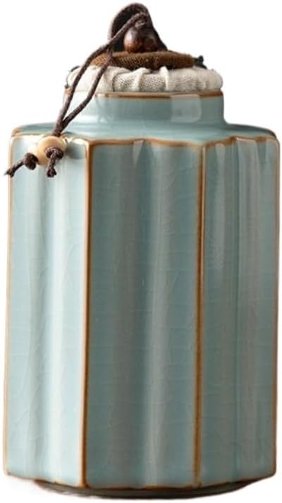 SONGCHAO Sugar Jar Ceramic Tea Storage Jar, Sealed Jar, Large Tea Storage Jar, Wake-up Tea Jar, Home Kitchen Seasoning Storage Jar Tea Canister (Color : A)
