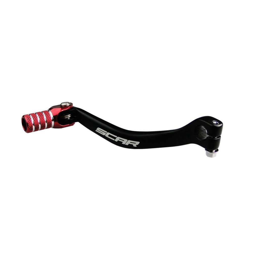 Sélecteur de vitesse Scar noir mat embout rouge Suzuki RM-Z250 pour moto cross