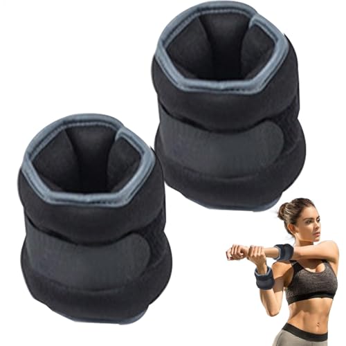 Bandas de tobillo ponderadas, pesas de tobillo ajustables | 1 par de bandas de pulsera de pierna de fitness conjunto,Equipo de entrenamiento de fuerza de piernas para correr, gimnasia, aeropuerto