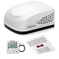 FOGATTI Ducted RV Air Conditioner 15000 BTU - Quiet Rooftop AC Unit, All-in-One Design, Ducted RV AC Unit Black, Easy Install for Campers & Trailers, 115V White