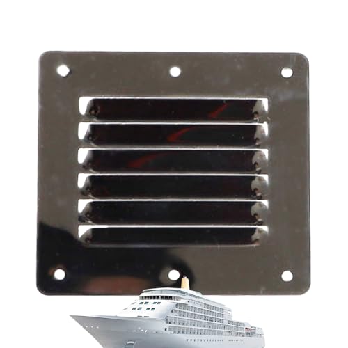Ventilación del yate – Cubierta del ventilador antioxidante | Diseño Anti-aflojamiento Rejilla de escape impermeable para Motor Barco RV, Accesorio de instalación de pesca fiable con equipo
