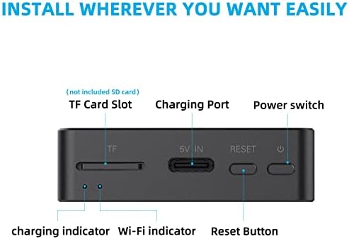 Wireless Mini Spy Hidden Camera, Slim-Small-Size 1080P Stunning Video Nanny Cam, Works With WIFI or Without, Secret Cameras for Home, 520mAh Backup Battery