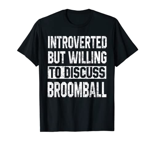 Magliette divertenti di Broomball per uomini Donne Maglietta