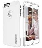 iPhone 6S Plus Case, TOTU Scratch Resistant Thin Armor Dual Layer Protective Hybrid Case Shock Absorbing Technology Case for Apple iPhone 6 plus (2014) and iPhone 6S Plus (2015) - White/Gray