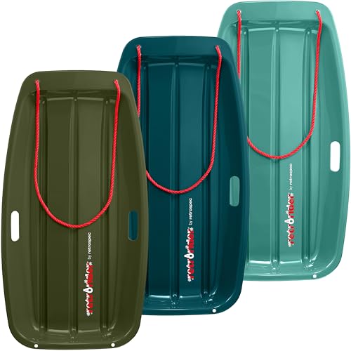 Retrospec Retrorider Traîneau neige plastique toboggan corde enfants adultes