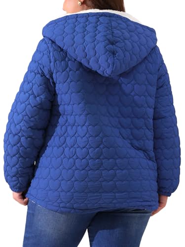 Agnes Orinda Plus Size Coat for Women Lightweight Puffer Jacket with Hood Pockets Quilted Padded Full Zip Winter Coats4