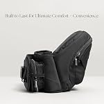 Tushbaby Safety-Certified Hip Carrier pour bébés & Les tout-petits: Lavable à la machine siège de taille d'enfant pour un soutien à main avec rangement multi-poches (23.-44.) 45lbs) – noir