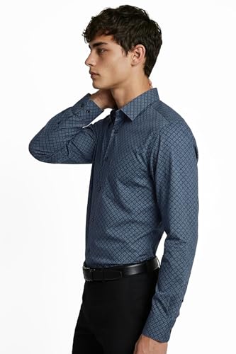 Image of Van Heusen Formal Shirt for Men | Cotton | Print | Slim Fit | Full Sleeves