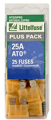 Littelfuse ATO25PRO ATO BP PRO Fast-Acting Automotive Blade Fuse - 25 Piece