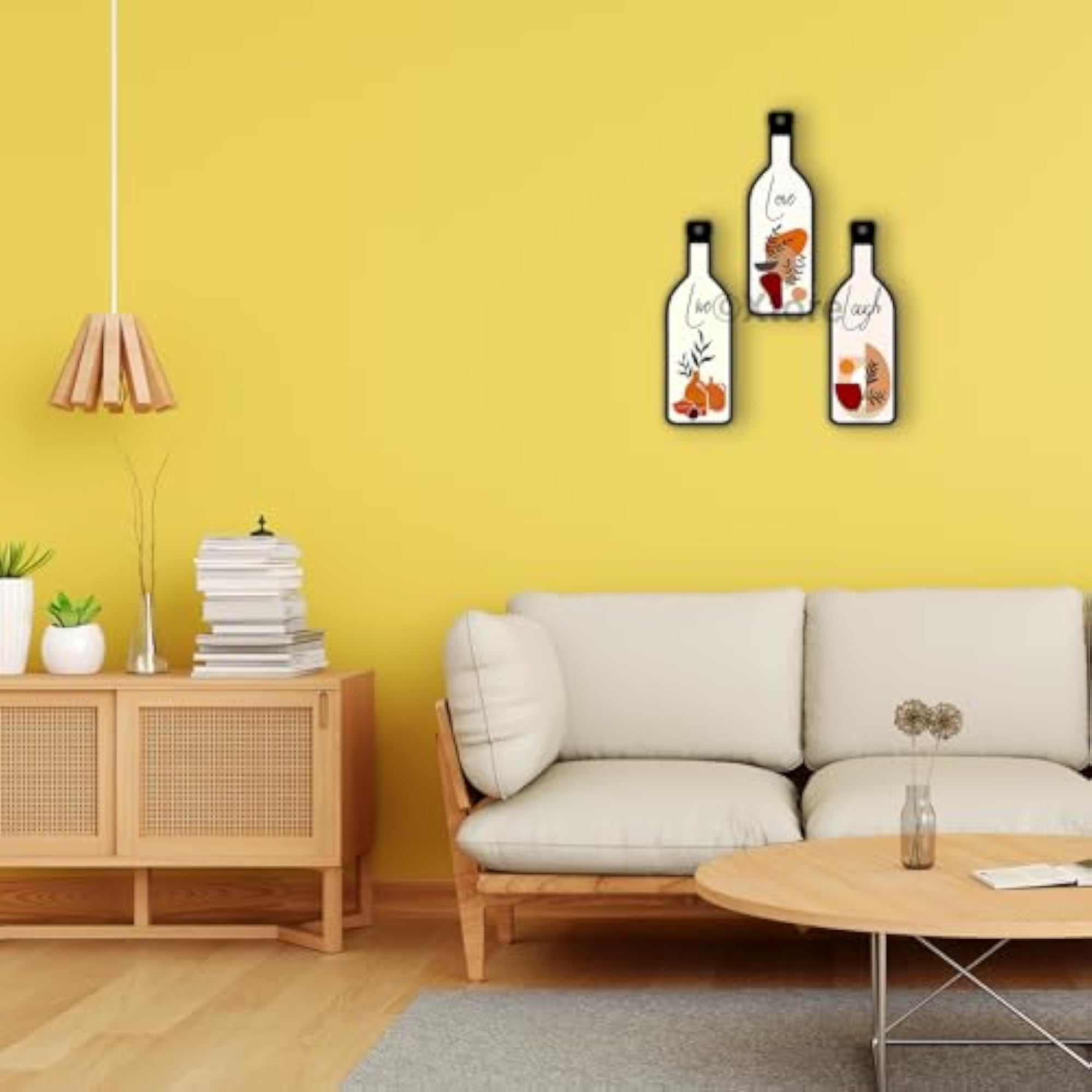 Decorative MDF Wooden Wall Art Hanger Set