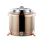 AIZYR Elektrischer Suppenkessel, 13-Liter-Suppenwärmer Suppentopf Mit Deckel Und Abnehmbarem Innentopf Tisch-Speisenwärmer Für Zuhause Und Gastronomie,Braun