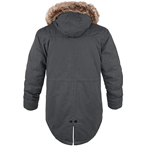 bw-online-shop Winterparka Fishtail mit Futter anthrazit - 5XL