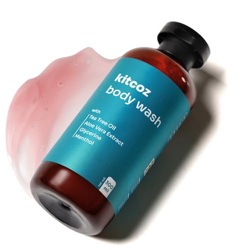 Image of Kitcoz Anti-Fungal Body Wash with Tea Tree Oil | For Itchy, Uncomfortable & Irritation-Prone Skin | Paraben Free for Men & Women (300ml)