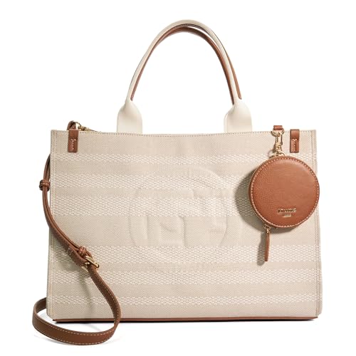 Dune DELTRA Large Stripr Canvas Tote miniatura 1