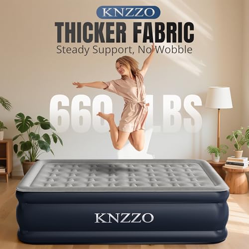 KNZZO Queen Air Mattress KZ-Blue-Q-6018 の商品画像 1