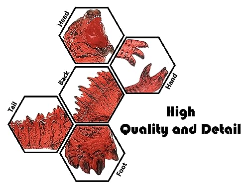 Image of TwCare Fire Godzilla vs. Kong 2021 Toy Burning Action Figure: Flaming King of The Monsters, Movie Series Movable Joints Soft Vinyl, Travel Bag