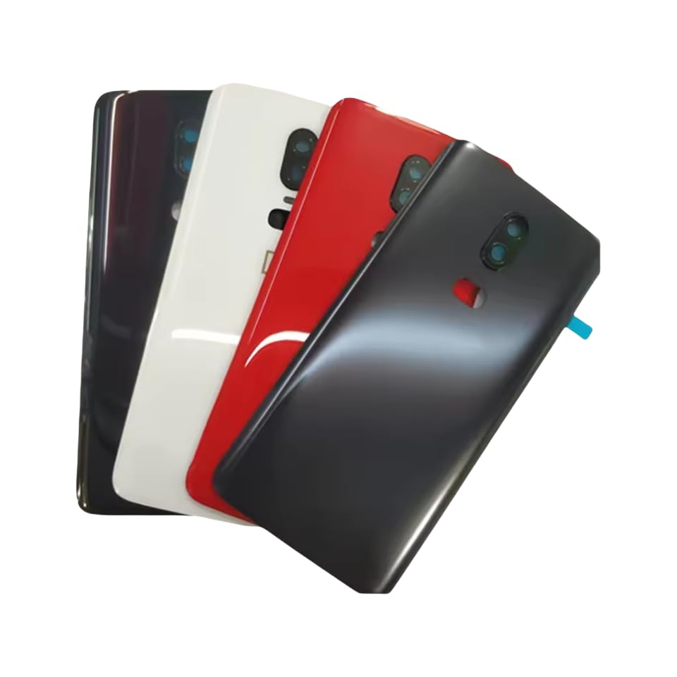 Vitre Arrière OnePlus 6 Noir Cache Batterie Remplacement Logement Chassis Abîmé