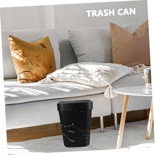 Caneca de basura pequeña rectangular con tapa abatible miniatura 6