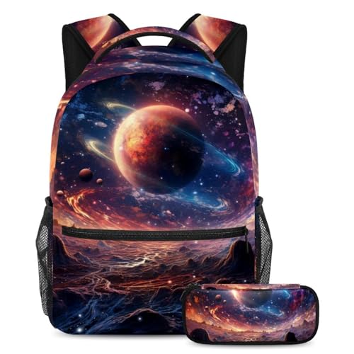 Ensemble de cartable enfant Galactic Space multicolore avec sac de jour