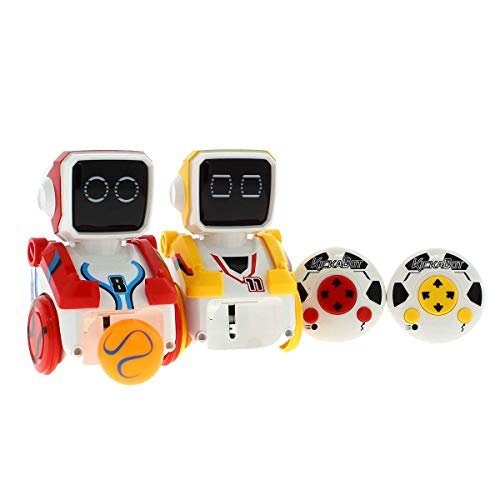 Silverlit Ycoo by Kickabot - Robot da calcio radiocomandati da 15 cm, giocattolo confezione da 2 robot - 3 giochi disponibili: calcio, bowling, corsa al plot