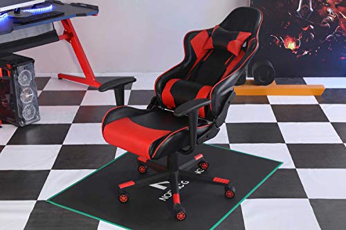 3327-Silla-Gaming-Altura-Ajustable-Silla-Oficina-Silla-giratoria-con-pasamanos-Silla-de-Deporte-NegroRojo