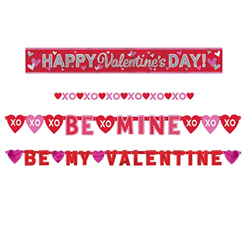 Banner de Saint-Valentin lot de 4 décorations poétiques pour exprimer votre amour avec élégance